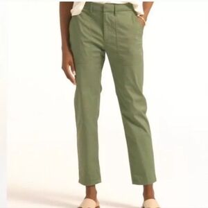 J. Crew Slim Boyfriend Chino Green Pants Size 28 Casual Sporty Safari Utility